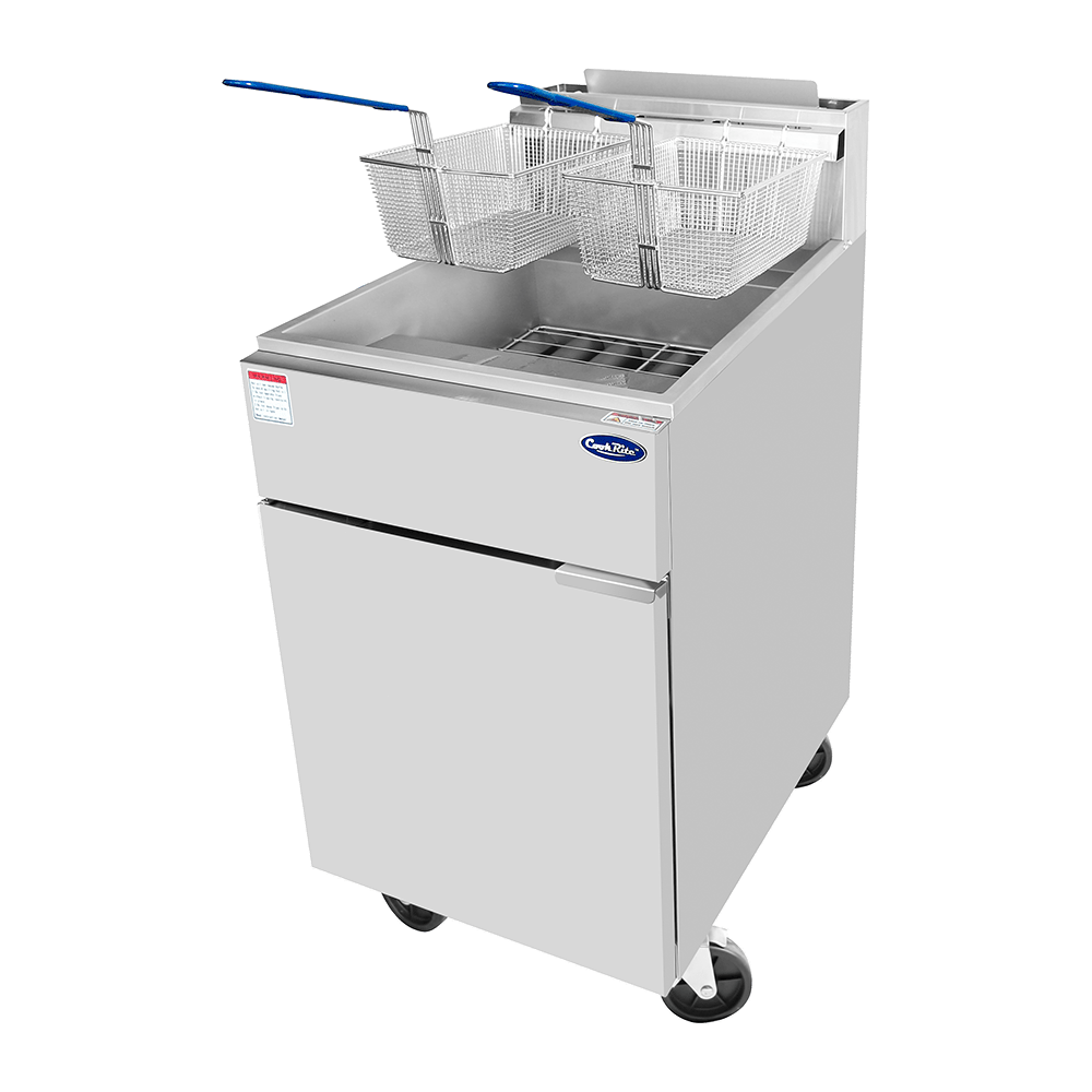 Atosa CookRite ATFS-75 21" 75 LB Deep Fryer, 170,000 BTU
