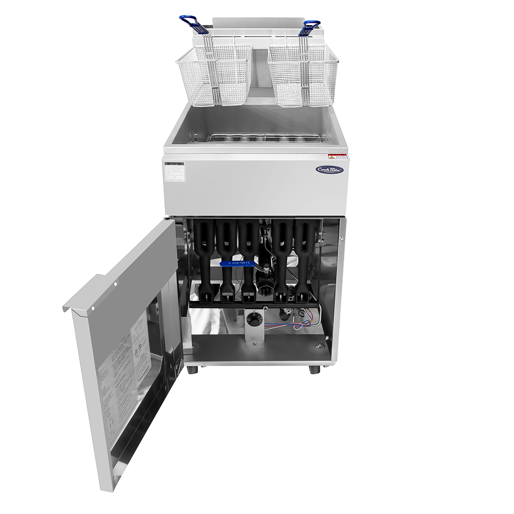 Atosa CookRite ATFS-75 21" 75 LB Deep Fryer, 170,000 BTU