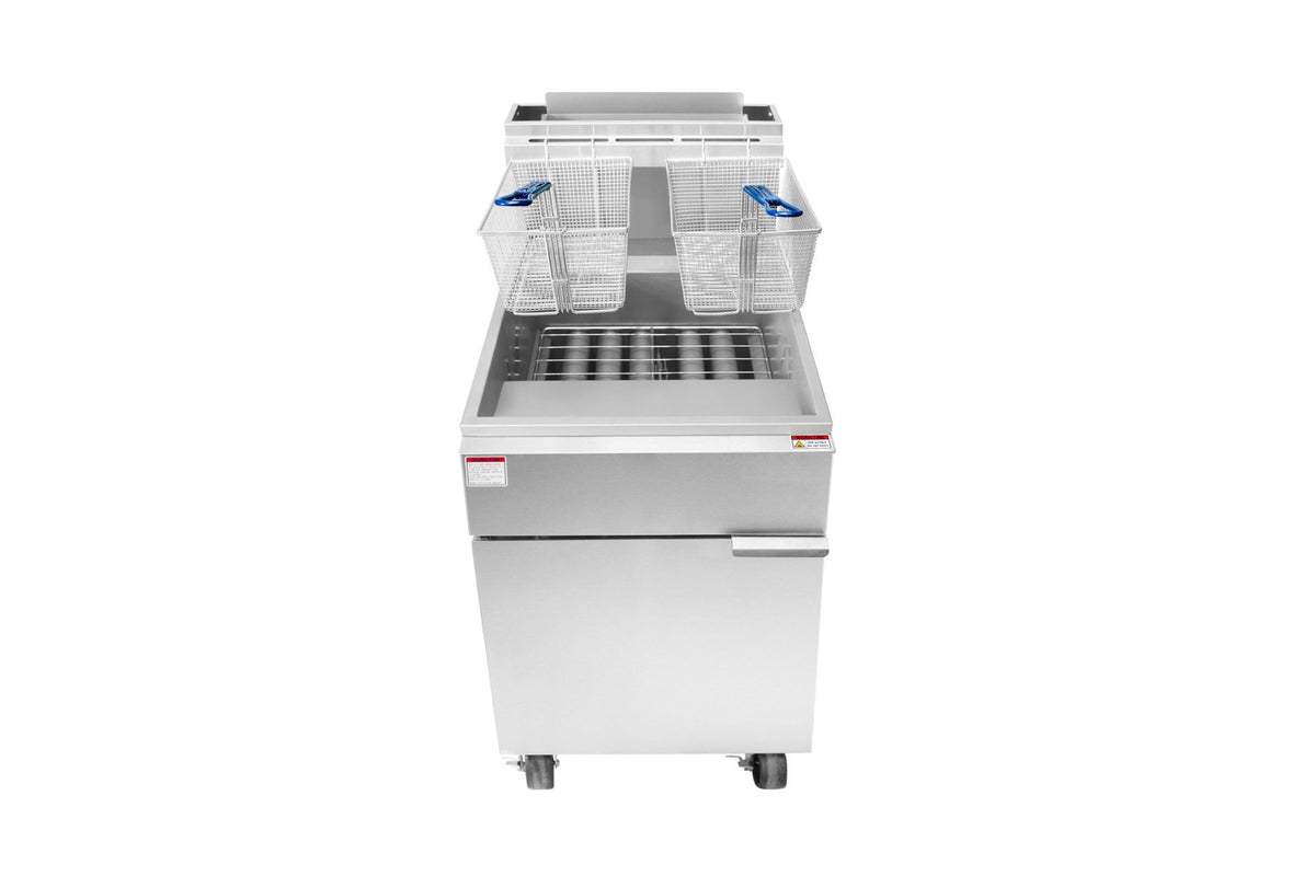 Atosa CookRite ATFS-75ES 21" 75 LB Deep Fryer, 110,000 BTU