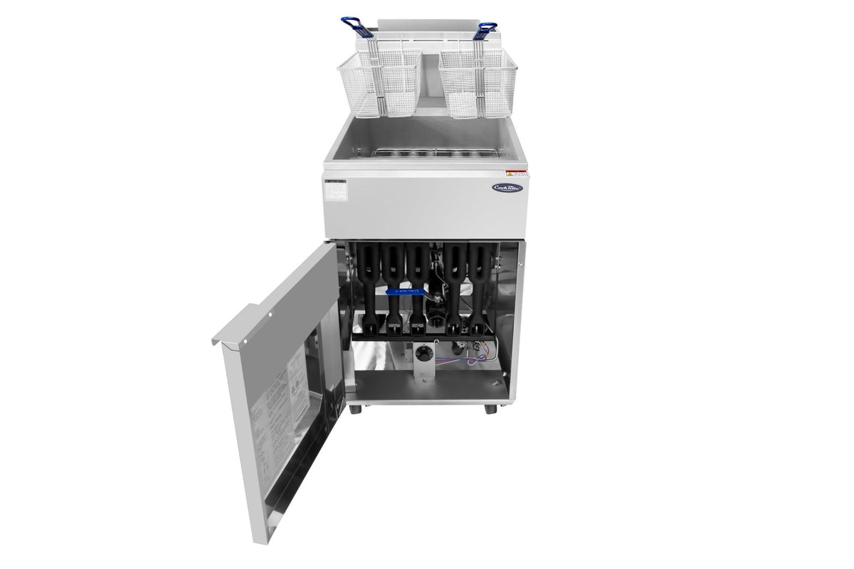 Atosa CookRite ATFS-75ES 21" 75 LB Deep Fryer, 110,000 BTU