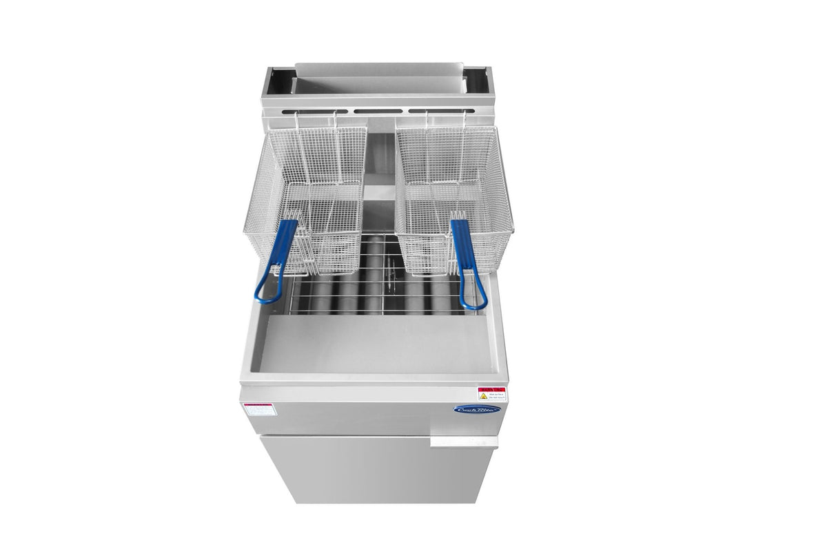 Atosa CookRite ATFS-75ES 21" 75 LB Deep Fryer, 110,000 BTU