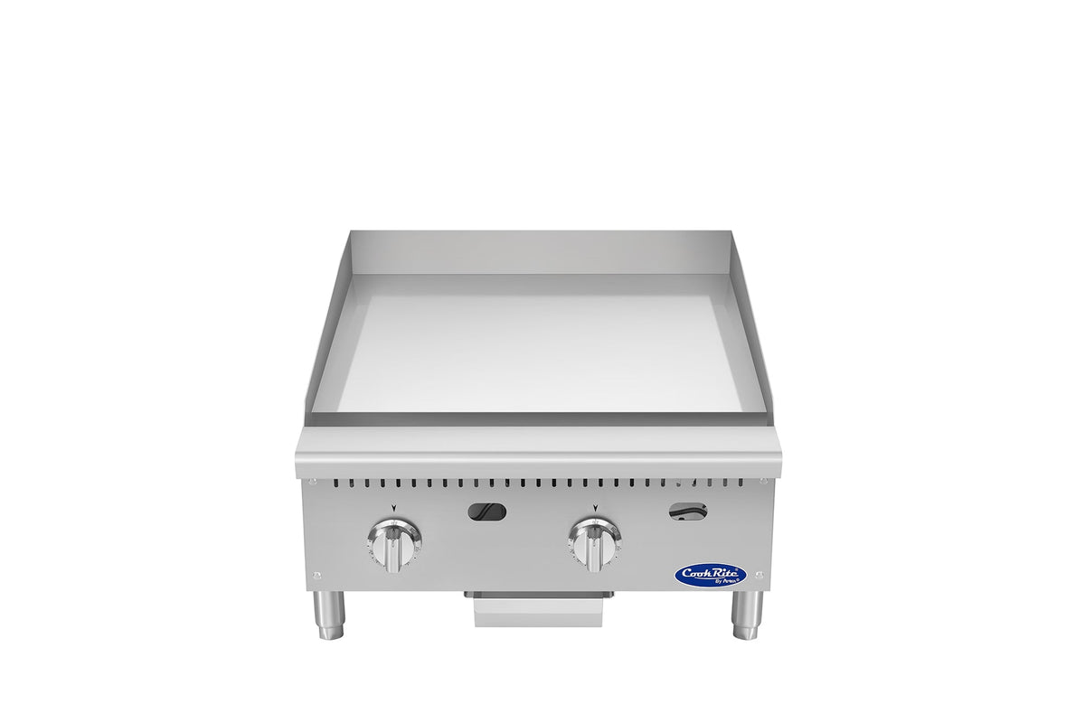 Atosa CookRite ATG-2424-C 24" Thermostatic Chrome Plated Griddle, 60,000 BTU