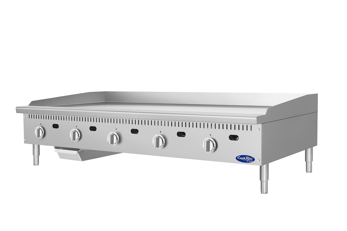 Atosa CookRite ATG-6024-C 60" Thermostatic Chrome Plated Griddle, 150,000 BTU