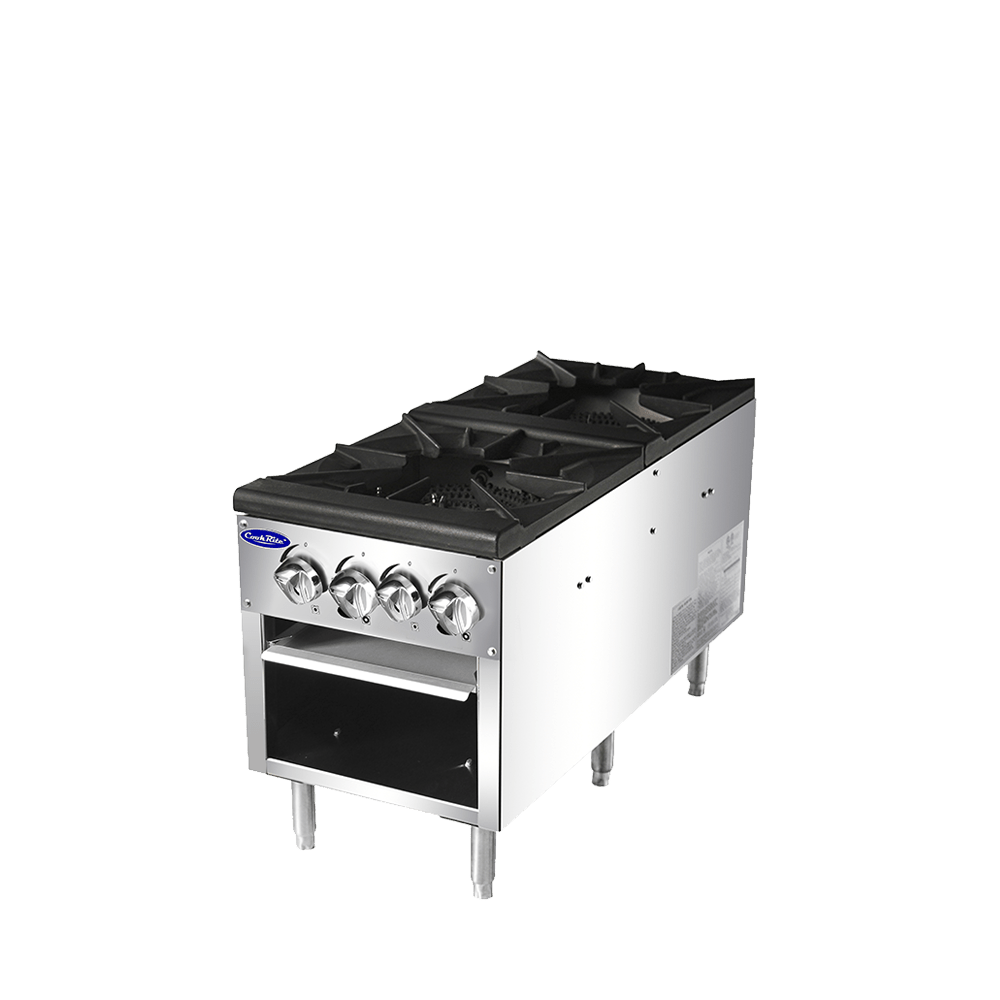 Atosa CookRite ATSP-18-2 18" Double Stock Pot Stove, Standard Height, 160,000 BTU