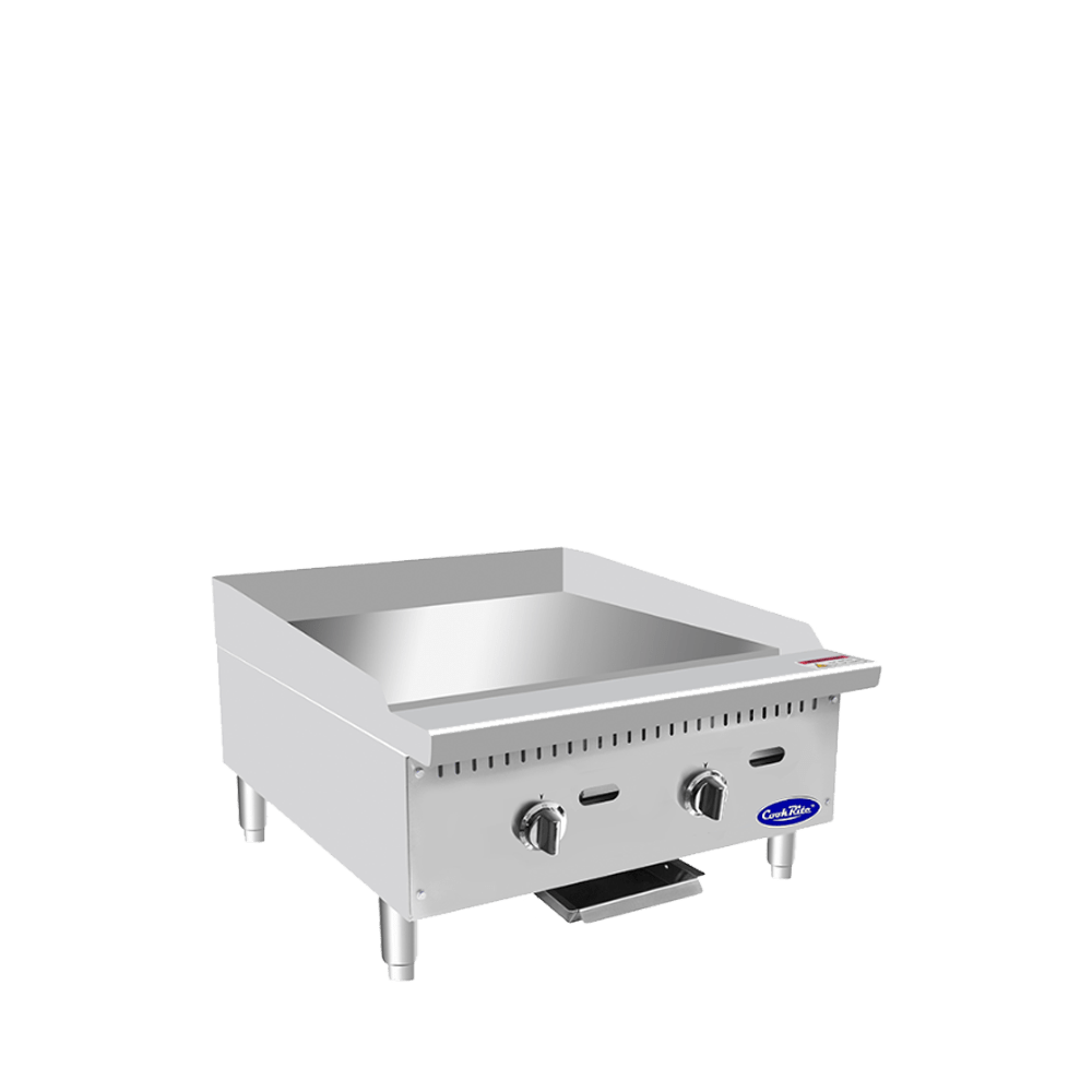 Atosa CookRite ATTG-24 24" Thermostatic Griddle with 1" Griddle Plate, 50,000 BTU