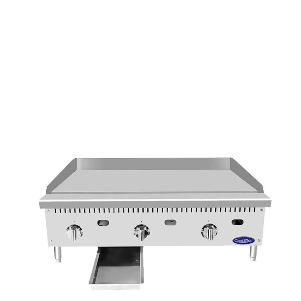 Atosa CookRite ATTG-36 36" Thermostatic Griddle with 1" Griddle Plate, 75,000 BTU