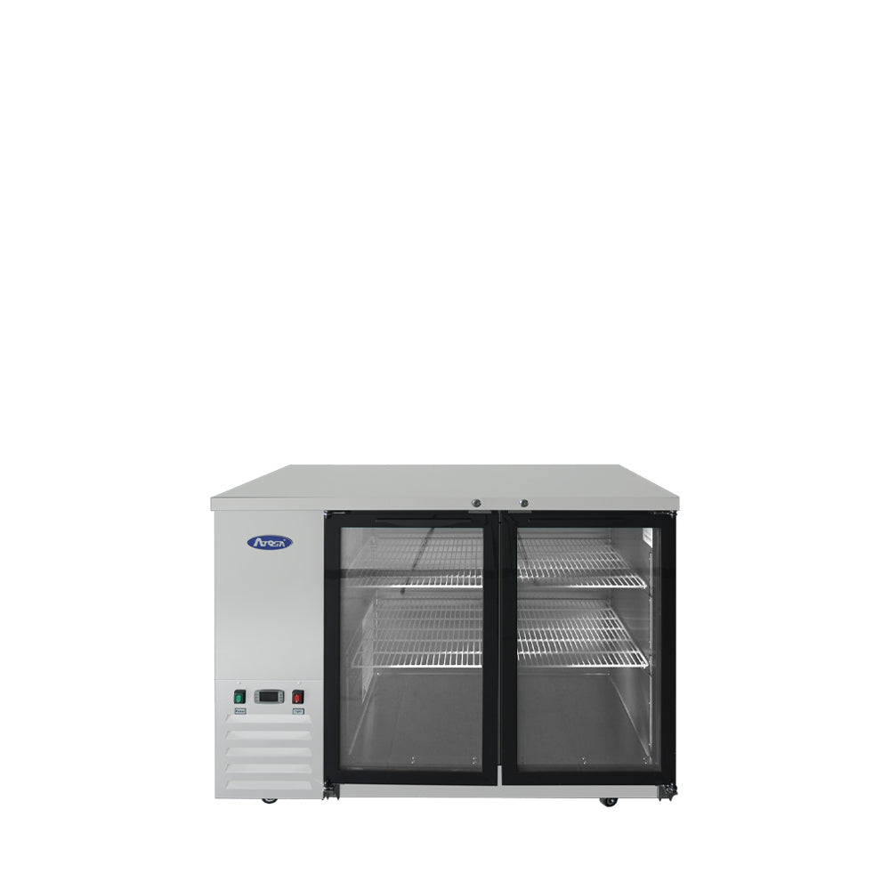 Atosa MBB48GGR 48" Back Bar Cooler with Glass Doors, 12.9 Cu. Ft.
