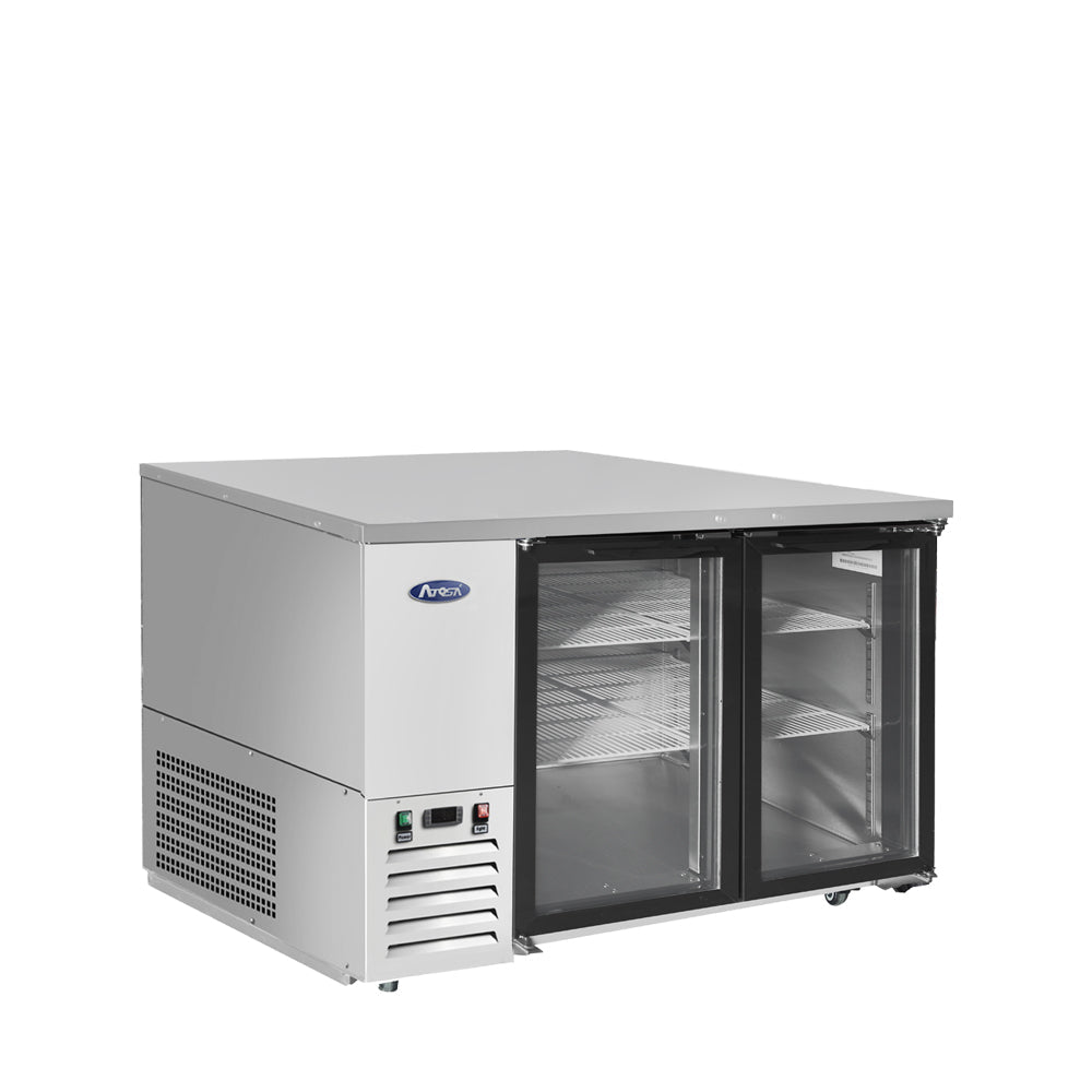 Atosa MBB48GGR 48" Back Bar Cooler with Glass Doors, 12.9 Cu. Ft.