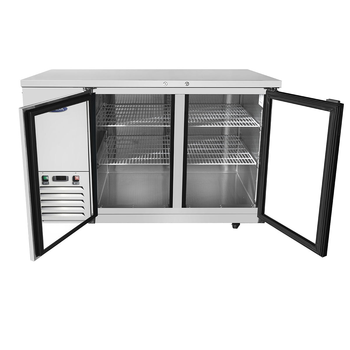 Atosa MBB59GGR 59" Back Bar Cooler with Glass Doors, 17.3 Cu. Ft.