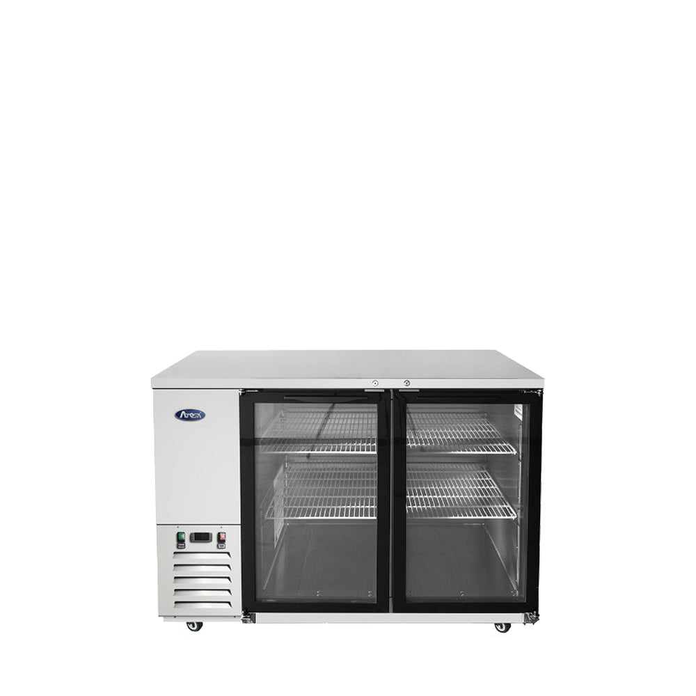 Atosa MBB59GGR 59" Back Bar Cooler with Glass Doors, 17.3 Cu. Ft.