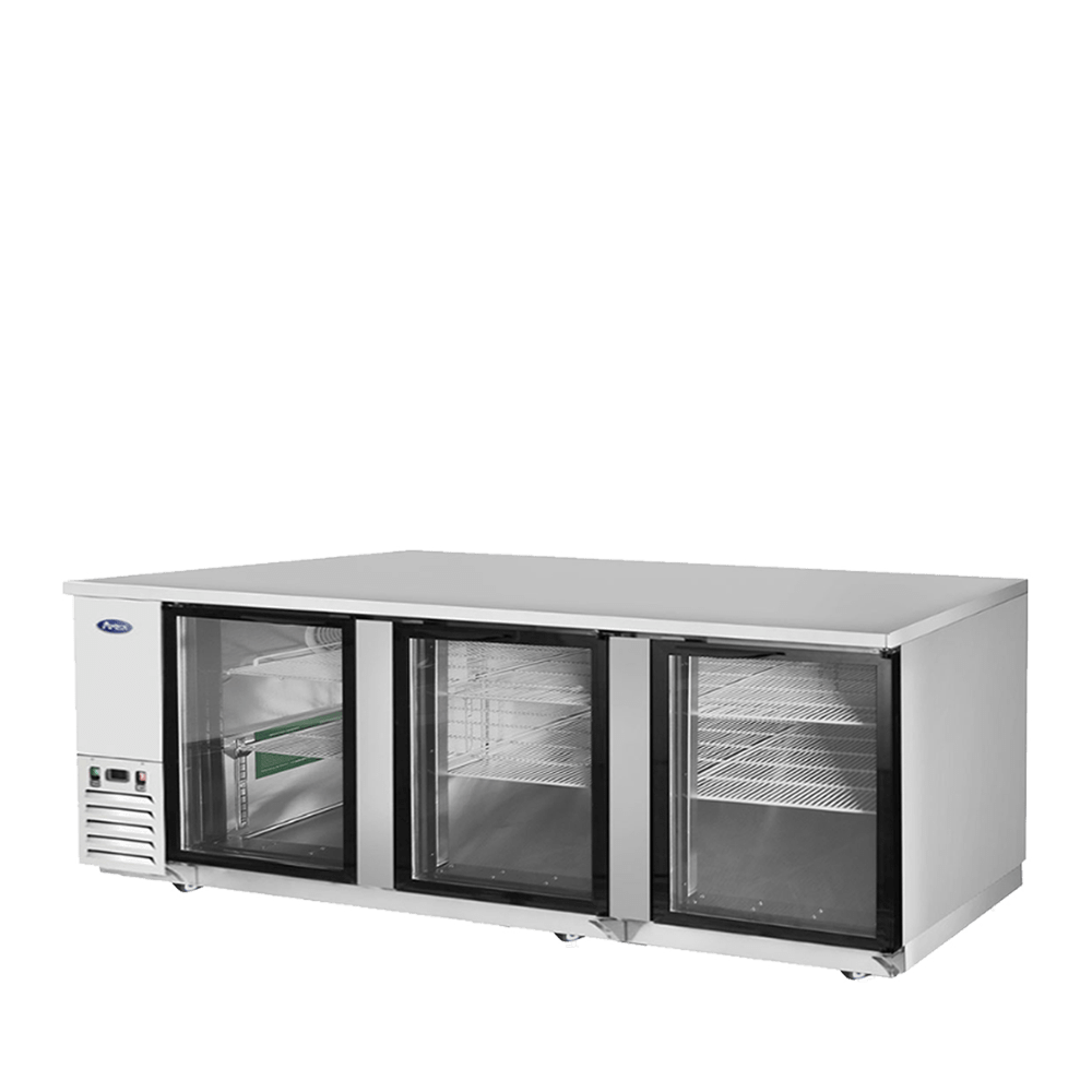 Atosa MBB90GGR 90" Back Bar Cooler with Glass Doors, 30.1 Cu. Ft.