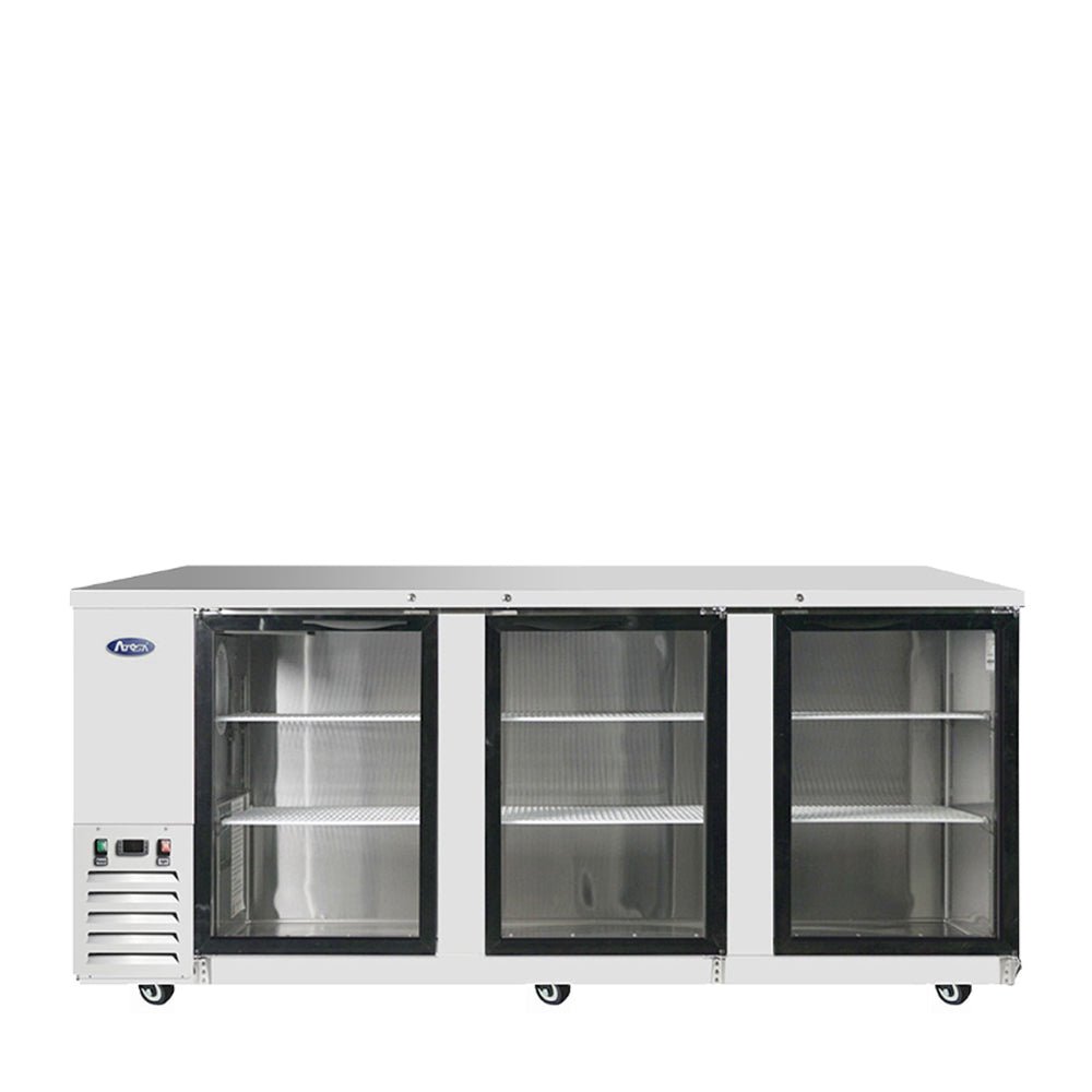 Atosa MBB90GGR 90" Back Bar Cooler with Glass Doors, 30.1 Cu. Ft.