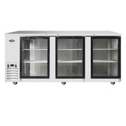 ATOSA MBB90GGR 90 Inch - 3 Glass Door Back Bar Cooler