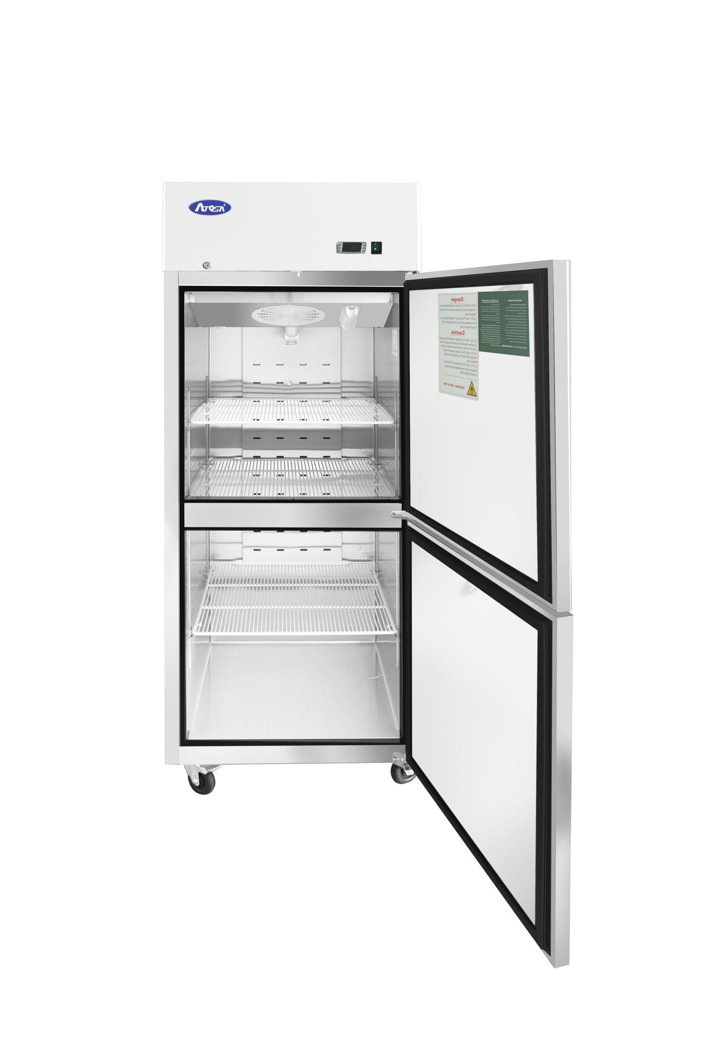 ATOSA MBF8010GR Top Mount Two Half Door Refrigerator - Right Hinged