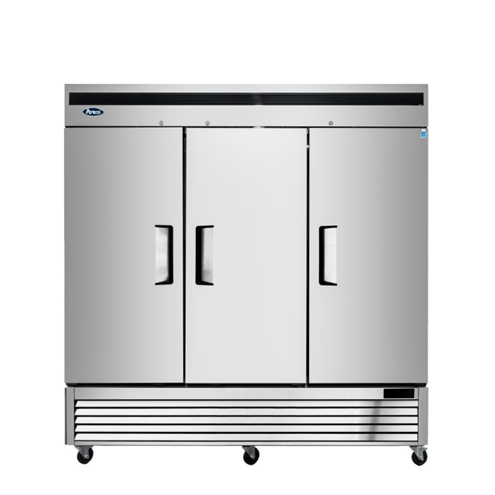 Atosa MBF8504GR 82" Bottom Mount 3-Door Reach-In Freezer, 68 Cu. Ft.