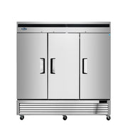 Atosa MBF8504GR 82" Bottom Mount 3-Door Reach-In Freezer, 68 Cu. Ft.