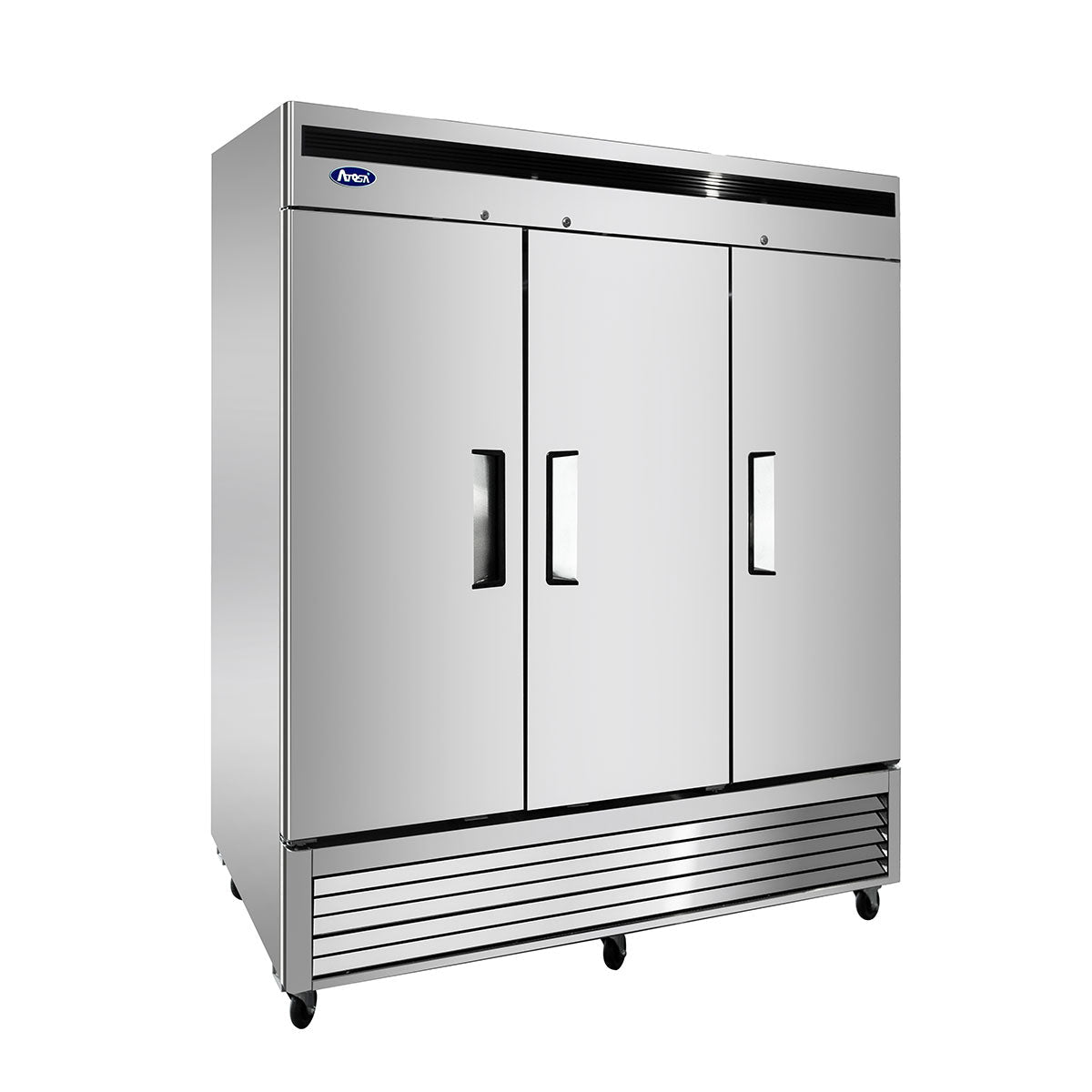 Atosa MBF8504GR 82" Bottom Mount 3-Door Reach-In Freezer, 68 Cu. Ft.
