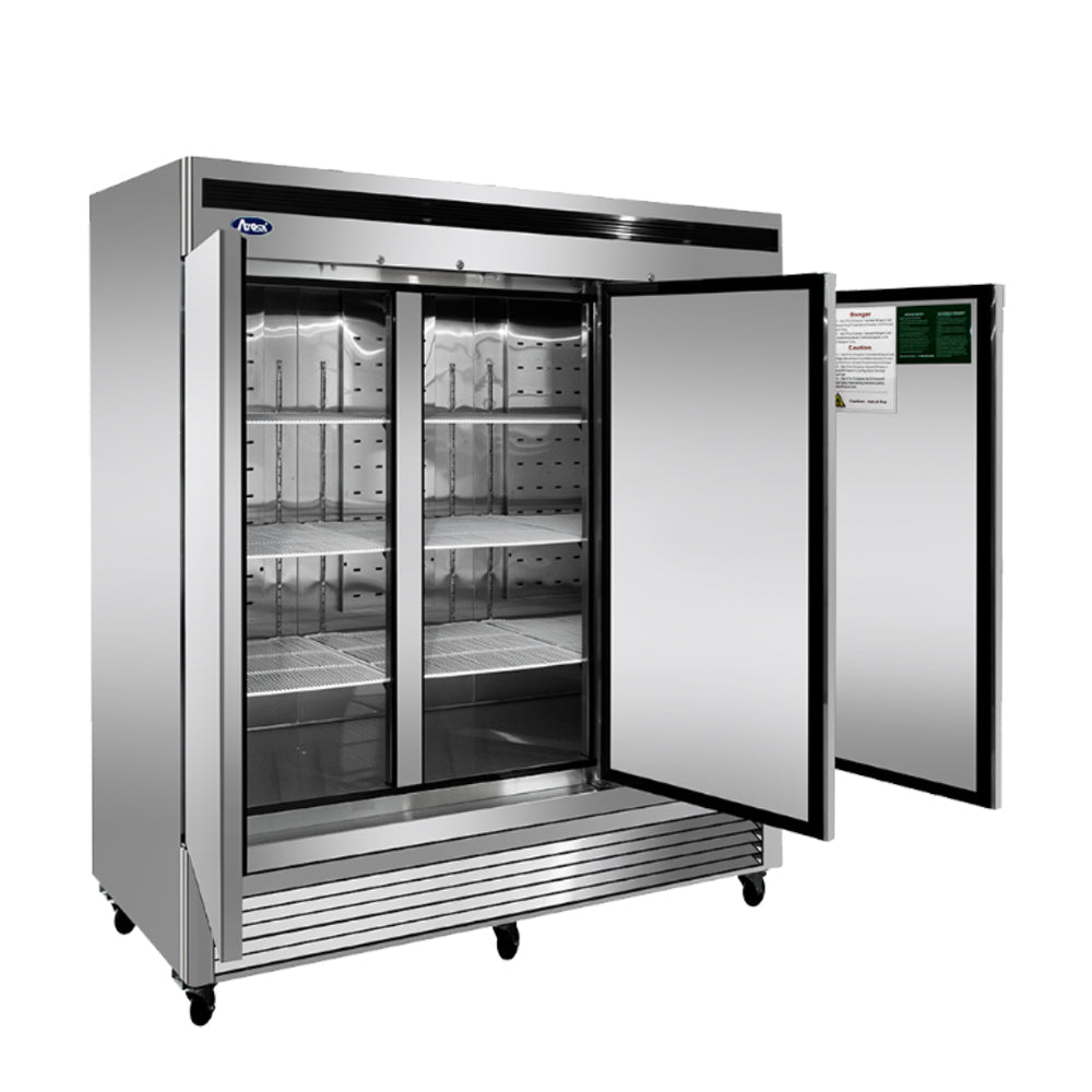Atosa MBF8504GR 82" Bottom Mount 3-Door Reach-In Freezer, 68 Cu. Ft.