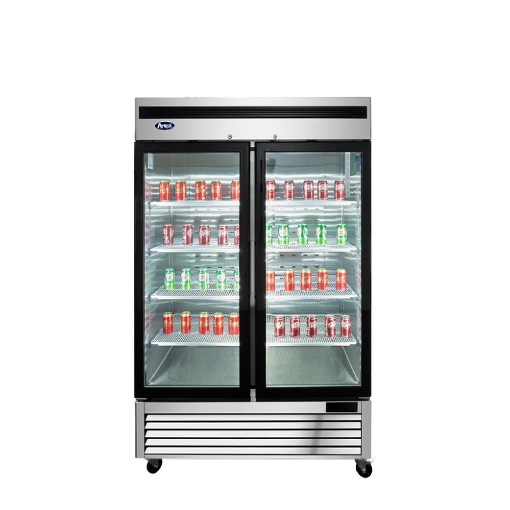 Atosa MCF8703ES 54" 2 Glass Door Reach-In Freezer, 44.8 Cu. Ft.