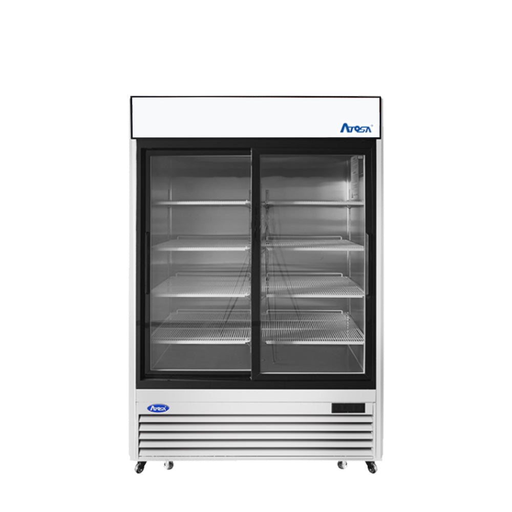 Atosa MCF8709GR 54" 2 Glass Door Merchandiser Cooler, 44.9 Cu. Ft.