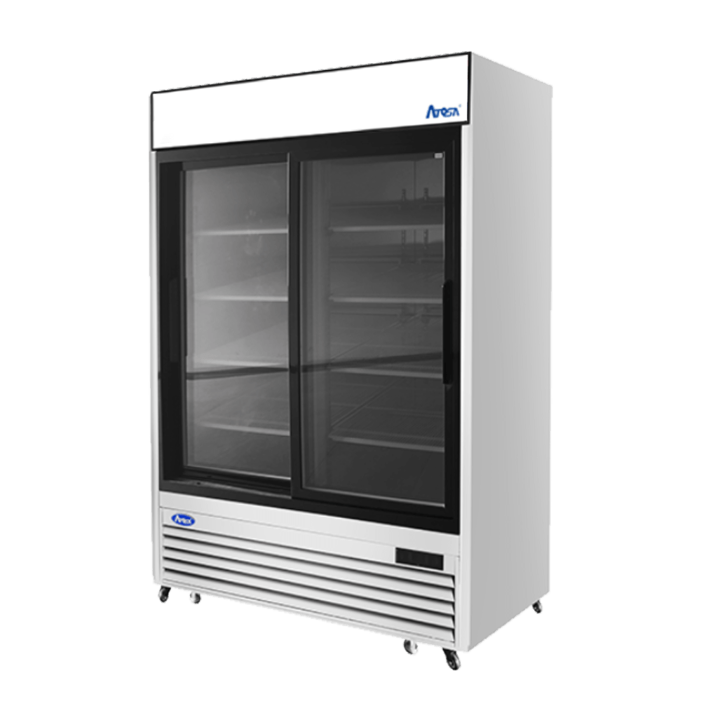 Atosa MCF8709GR 54" 2 Glass Door Merchandiser Cooler, 44.9 Cu. Ft.
