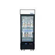 Atosa MCF8720GR 27" Black Cabinet 1 Glass Door Merchandiser Freezer, 19.4 Cu. Ft.