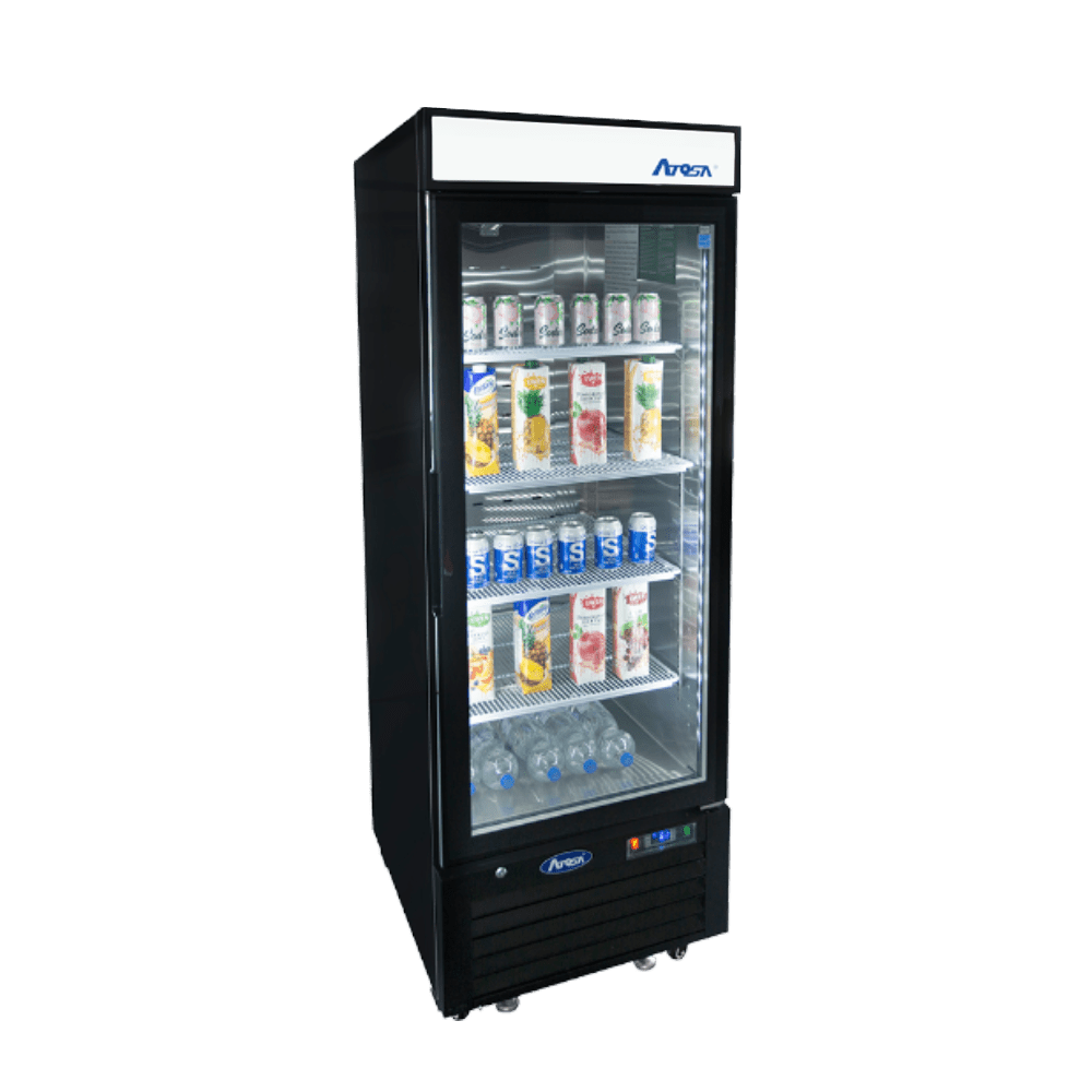 ATOSA MCF8720GR — Black Cabinet One (1) Glass Door Merchandiser Freezer, 19.4 Cu. Ft.