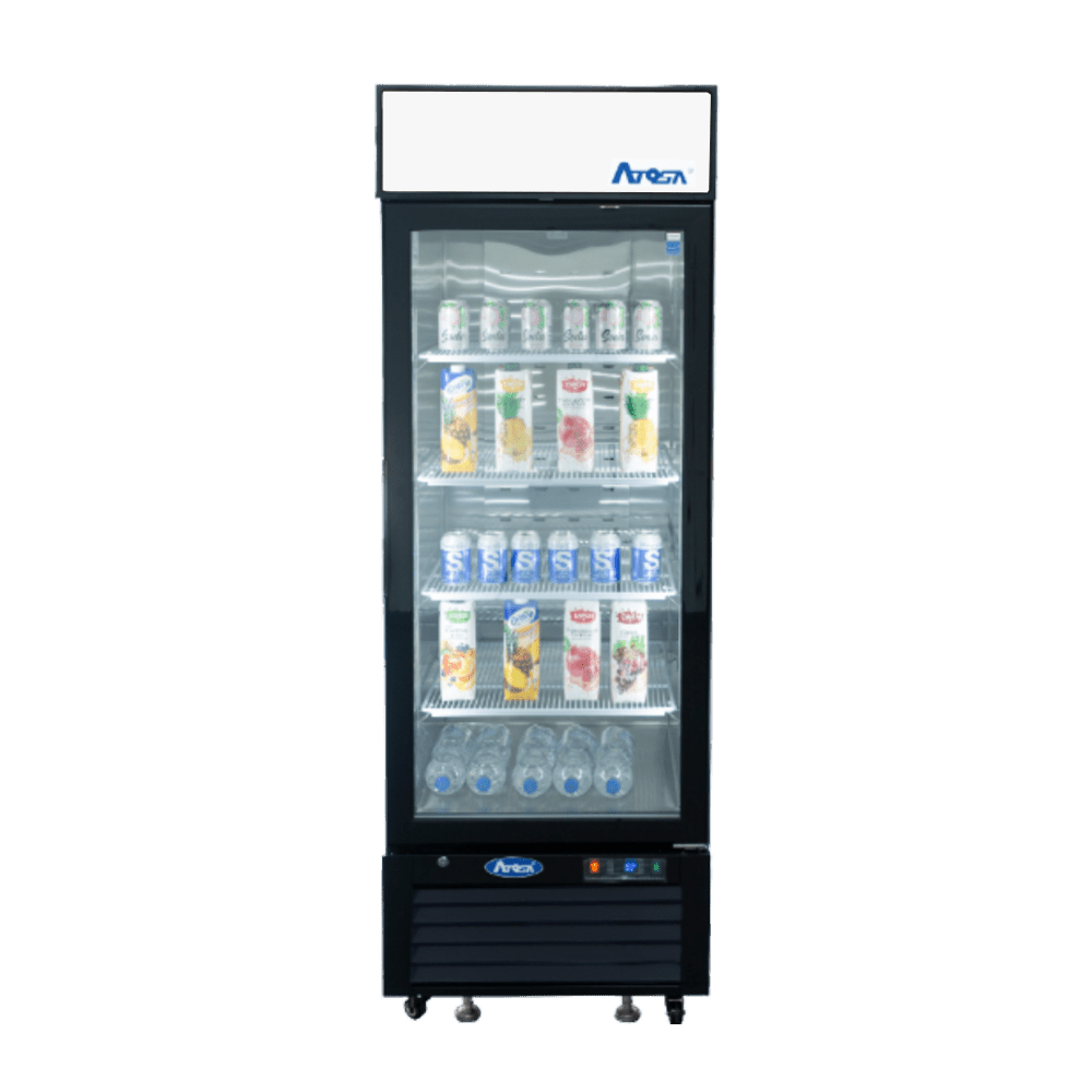 ATOSA MCF8720GR — Black Cabinet One (1) Glass Door Merchandiser Freezer, 19.4 Cu. Ft.