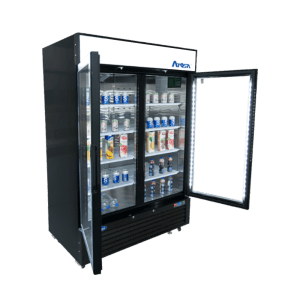 ATOSA MCF8723GR - Black Exterior Glass Two Door Refrigerated Merchandiser