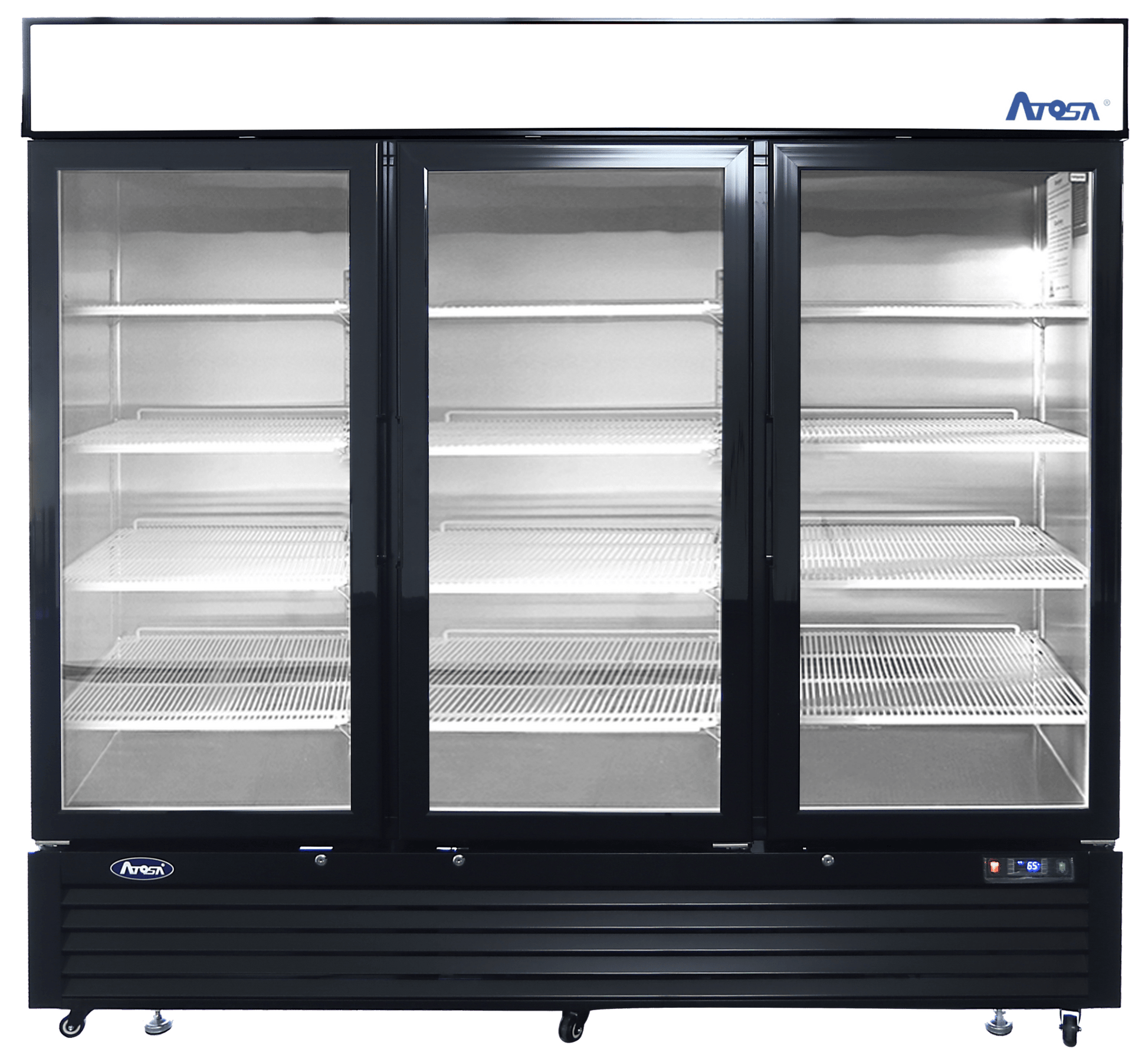 ATOSA MCF8724GR - Black Exterior Glass Three Door Refrigerated Merchandiser