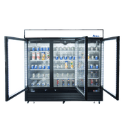 ATOSA MCF8724GR - Black Exterior Glass Three Door Refrigerated Merchandiser