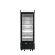 Atosa MCF8726GR 24" Black Cabinet 1 Glass Door Merchandiser Cooler, 8.3 Cu. Ft.