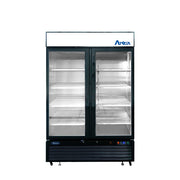 Atosa MCF8733GR 40" Black Cabinet 2 Glass Door Merchandiser Cooler, 28.5 Cu. Ft.