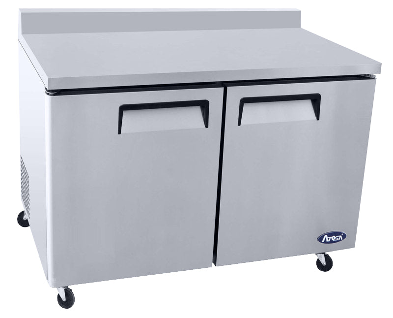 ATOSA MGF8409GR — 48″ Worktop Refrigerator with Backsplash, 13.4 Cu. Ft.