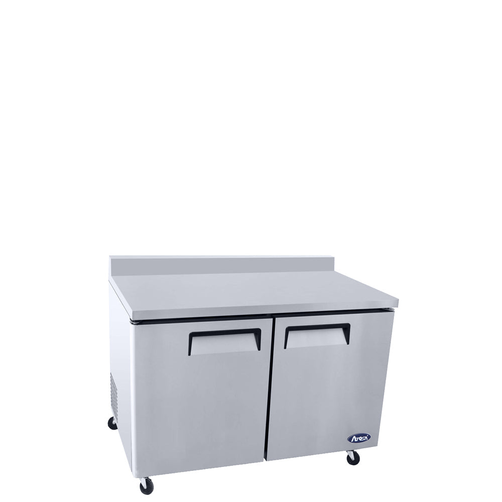 Atosa MGF8409GR 48" Worktop Refrigerator with Backsplash, 13.4 Cu. Ft.