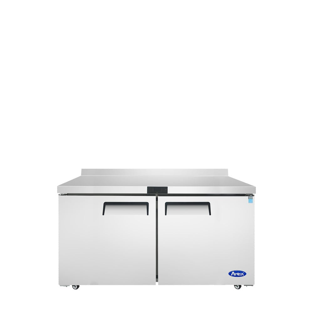 Atosa MGF8410GR 60" Worktop Refrigerator with Backsplash, 17.2 Cu. Ft.