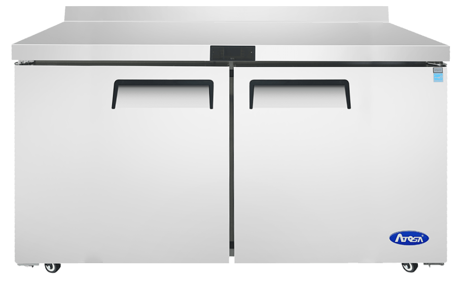 ATOSA MGF8410GR, 60″ Worktop Refrigerator with Backsplash, 17.2 Cu. Ft.