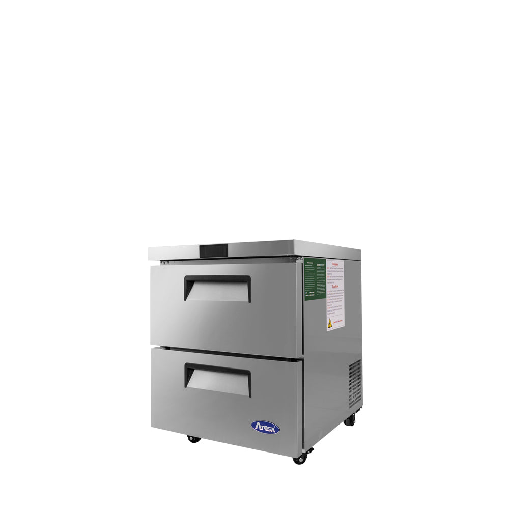 Atosa MGF8415GR 27" Two-Drawer Undercounter Refrigerator, 7.15 Cu. Ft.