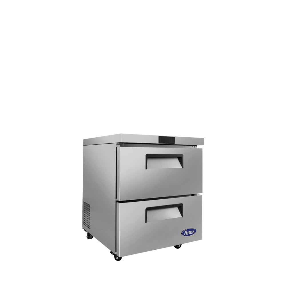 Atosa MGF8415GR 27" Two-Drawer Undercounter Refrigerator, 7.15 Cu. Ft.