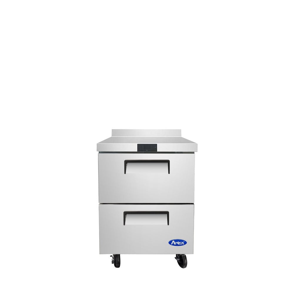 Atosa MGF8428GR 27" Worktop Freezer with Drawers & Backsplash, 7.15 Cu. Ft.
