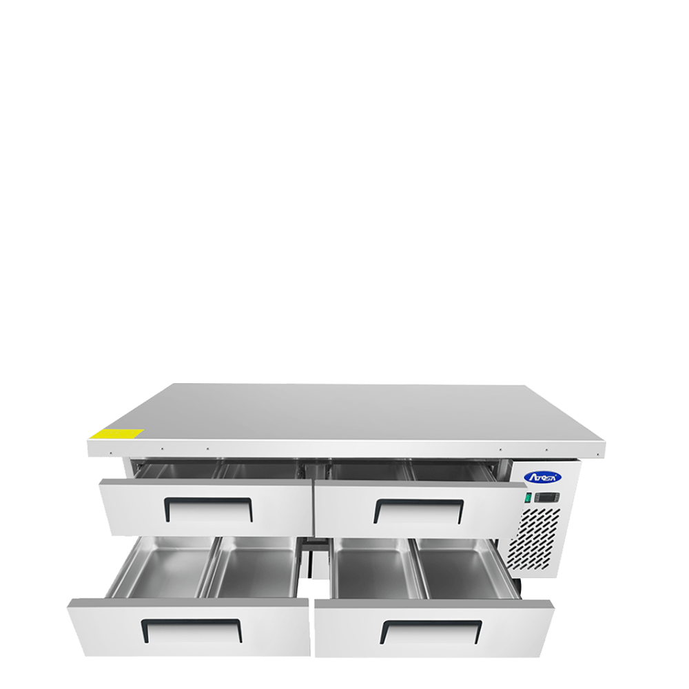 Atosa MGF8453GR 72" Refrigerated Chef Base, 12.1 Cu. Ft.