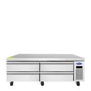 Atosa MGF8463GR Glass-Front Refrigerated Prep Table Product Image