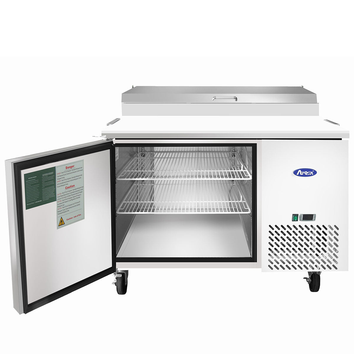 Atosa MPF8201GR 44" Refrigerated Pizza Prep Table, 9.7 Cu. Ft.