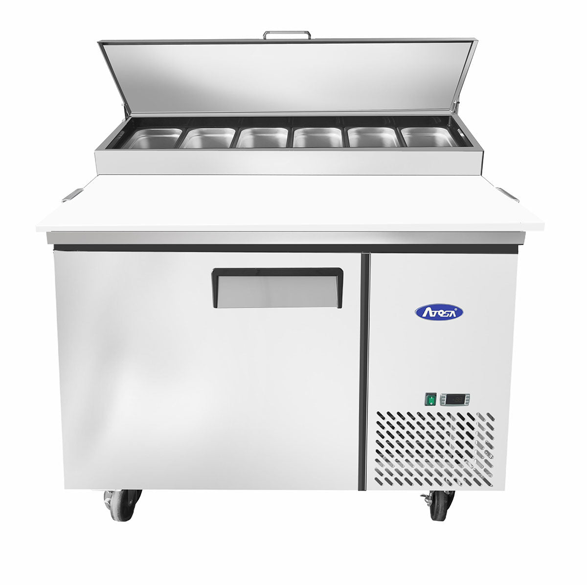 Atosa MPF8201GR 44" Refrigerated Pizza Prep Table, 9.7 Cu. Ft.