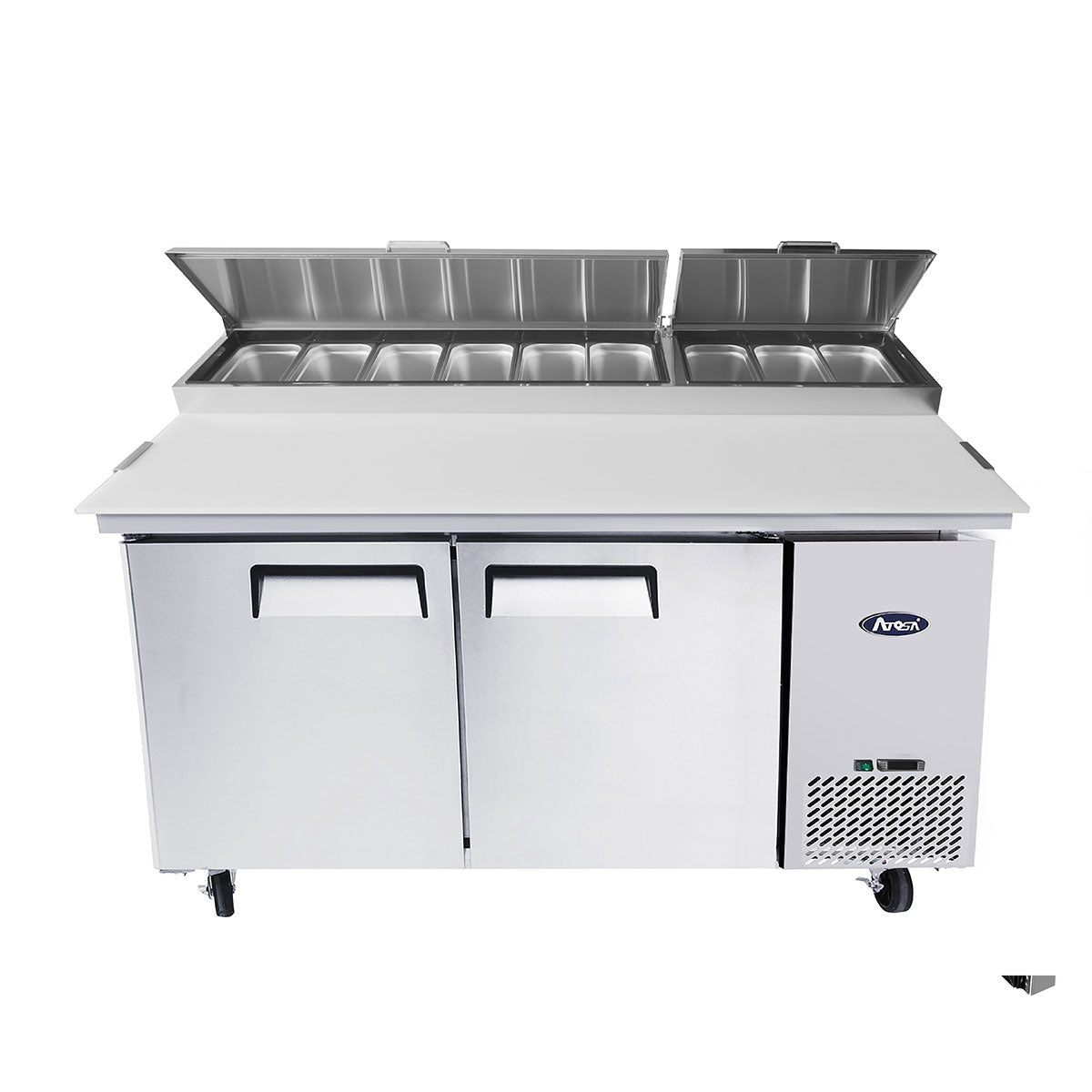 Atosa MPF8202GR 67" Refrigerated Pizza Prep Table, 18.5 Cu. Ft.