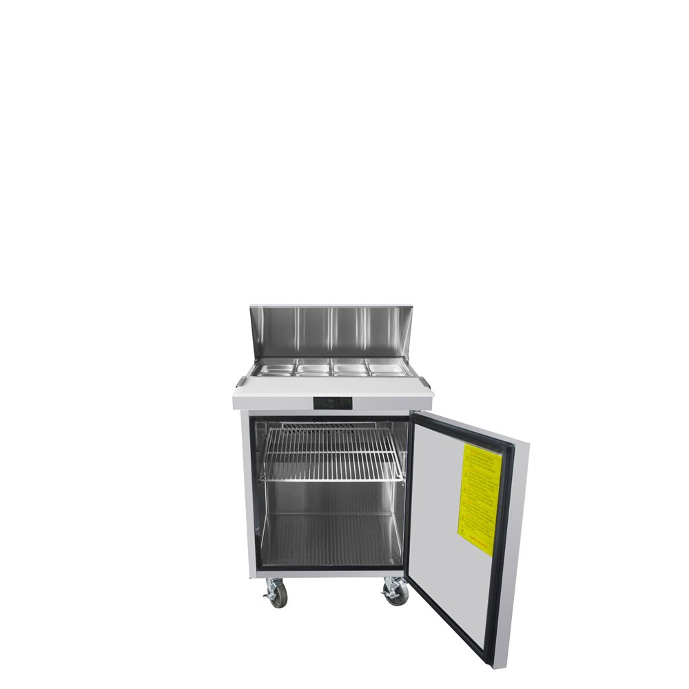 Atosa MSF8301GR 27" Refrigerated Standard Top Sandwich Prep Table, 7.2 Cu. Ft.