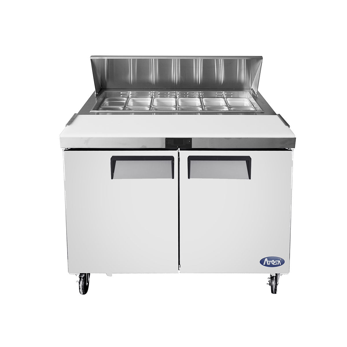 Atosa MSF8302GR 48" Refrigerated Standard Top Sandwich Prep Table, 13.4 Cu. Ft.