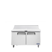Atosa MSF8302GR 48" Refrigerated Standard Top Sandwich Prep Table, 13.4 Cu. Ft.