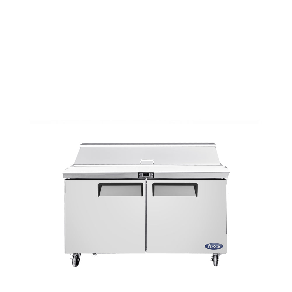 Atosa MSF8302GR 48" Refrigerated Standard Top Sandwich Prep Table, 13.4 Cu. Ft.