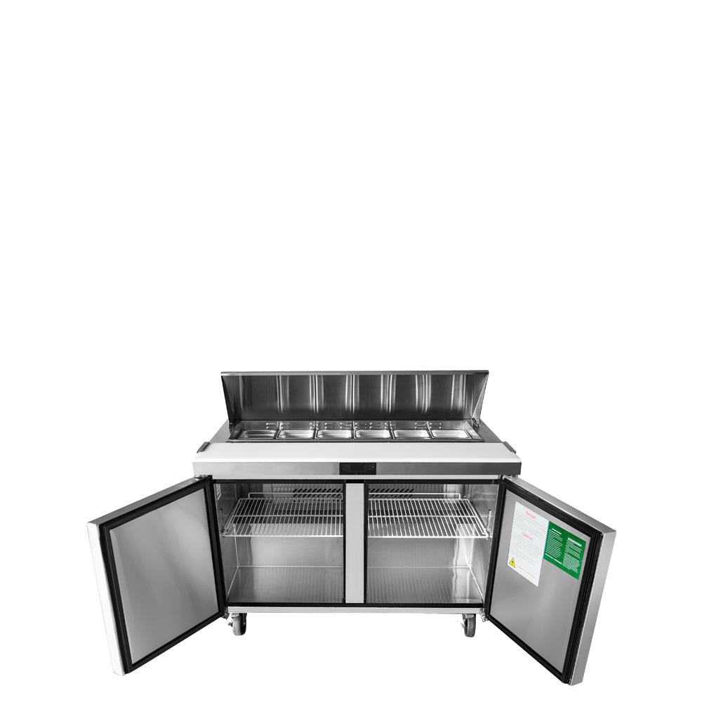 Atosa MSF8303GR 60" Refrigerated Standard Top Sandwich Prep Table, 17.2 Cu. Ft.